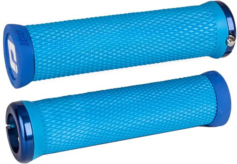 Odi Elite Motion Mountain Bike 130mm Lock On Grips in Blue